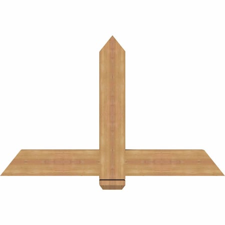 Ekena Millwork Eugene Smooth Timber Gable Bracket, Western Red Cedar, 48"W x 30"H x 3 1/2"D x 5 1/2"F, 15/12 Pitch GBW048X30X0406EUG00SWR